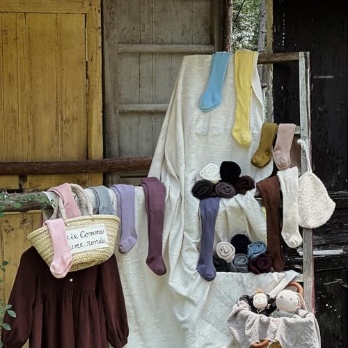 Kids tights girls footed stripe knit leggings pantyhose girls Stockings for 2T-12 years3