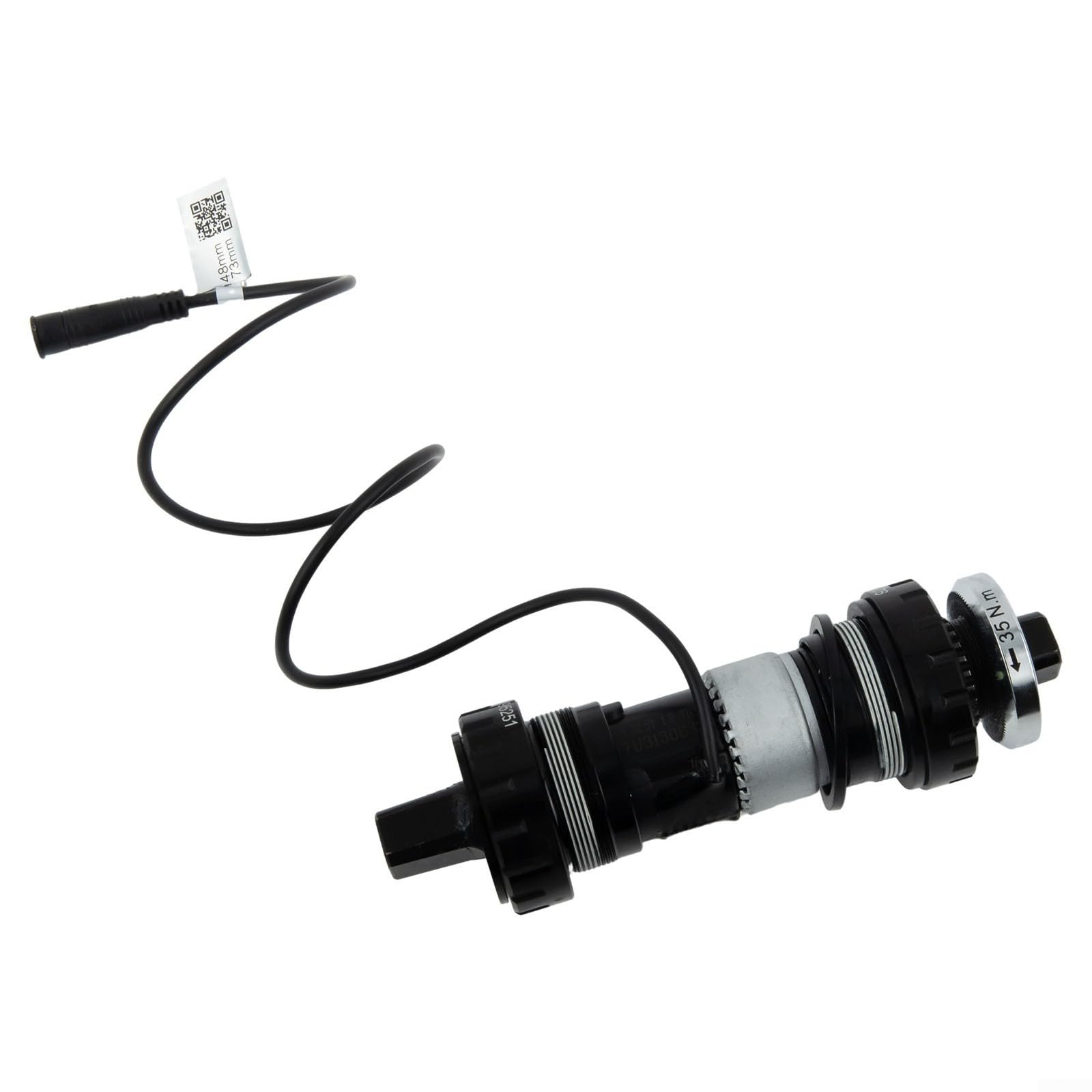 Eawfgtuw Elektrisches Fahrrad-Drehmomentsensor für Mittelmotor, 73 mm, Tretlager, Mittelachse, Power-Assist-Sensor, Stahl, 6-poliges Kabel, 148 mm