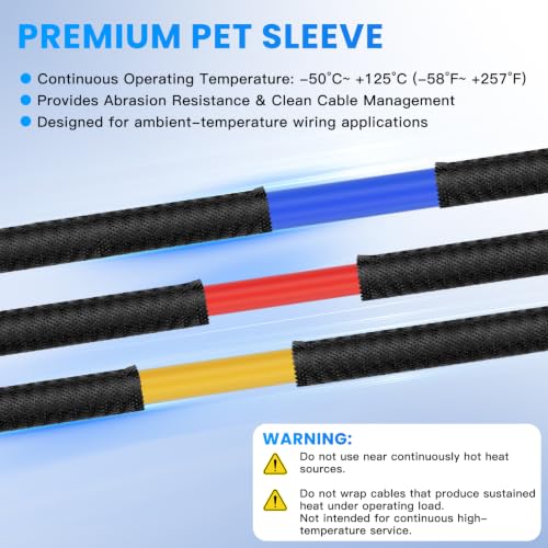 PTASYGK 3/8" 50ft Black Expandable Braided Cable Sleeve PET by PTASYGK - Used condition - Image 6