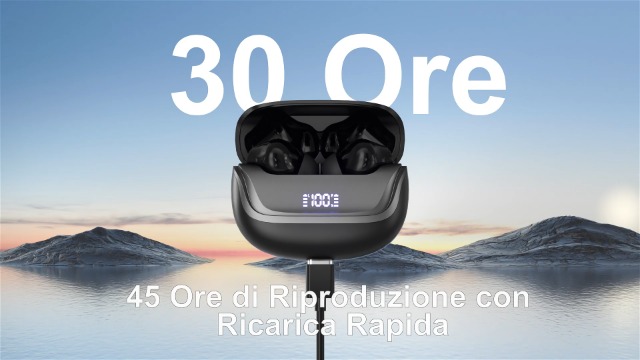 Cuffie Bluetooth 5.4 Con Cancellazione Rumore - 50H Autonomia, IP7 Impermeabili, Bianco - Foto 4