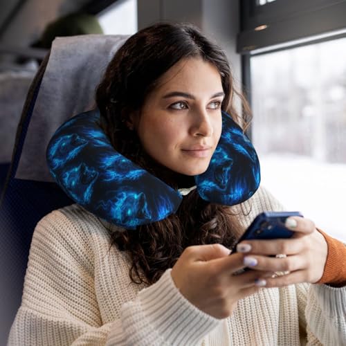 Almohada de espuma viscoelástica para viaje miniatura 5