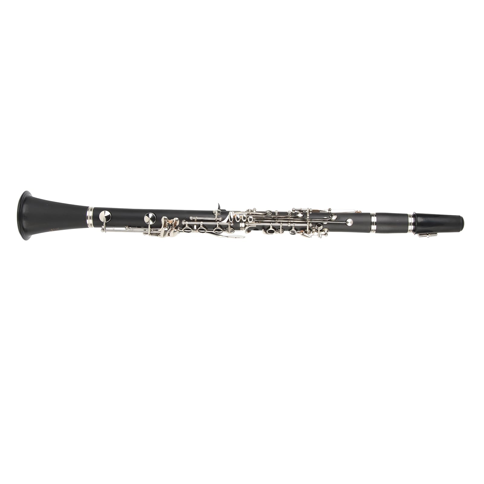 Akozon BB Clarinet Conjunto con 17 Teclas, Tela de Limpieza, Caña, Destornillador y Caja - Ideal para Principiantes (BLACK)
