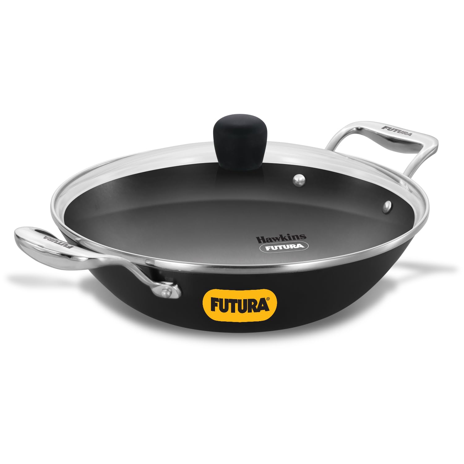Hawkins Futura Ironman Slim Cast Iron 2.5 Litre Kadhai with Glass Lid | Lightweight, Durable & Even-Heating Deep-Fry Pan | Kadai Ideal for curries, Frying, Gravies, Snacks | Black (IMK25G)-image-12
