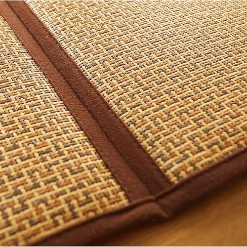 Japanische Matte, faltbare Rattan-Matte, atmungsaktiv, Futon mit Aufbewahrungstasche, für Wohnzimmer, Schlafzimmer, Spielzimmer, 120 x 120 cm (4 Stück)