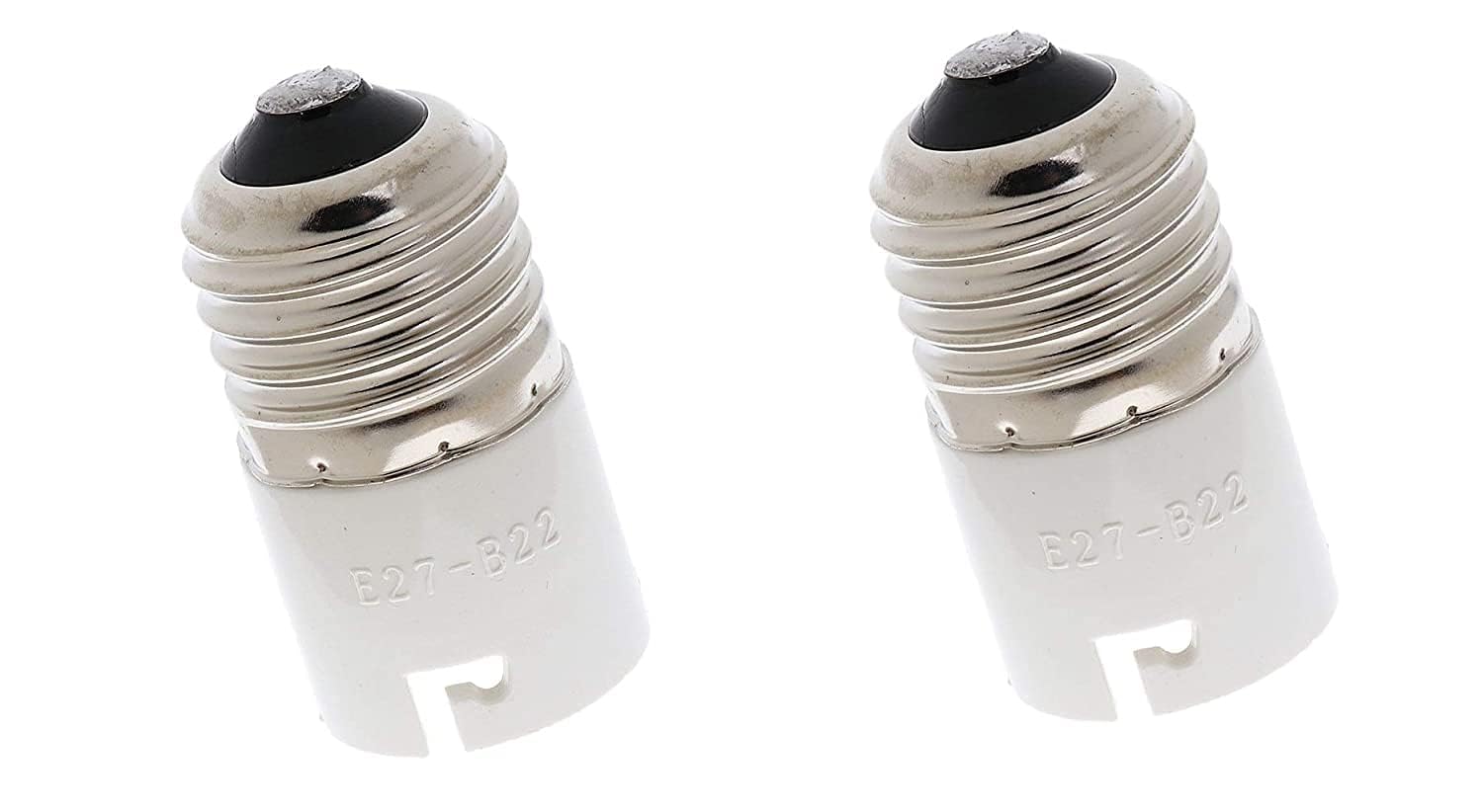 White E27 to B22 Screw Base Socket Lamp Holder | Adapter Light Bulb (Pack of 2) (2)-picture-21