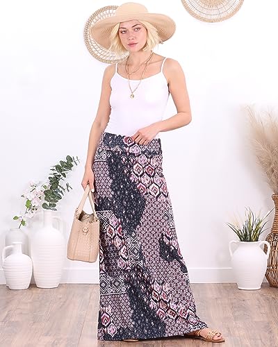 Image of Popana Long Maxi Skirt for Women, Flowy Long Skirts for Women | High Waisted Soft Trendy Rayon, Sundress Convertible Skirt, Long Length Bodycon Maxi Skirt, Petite and Plus Size