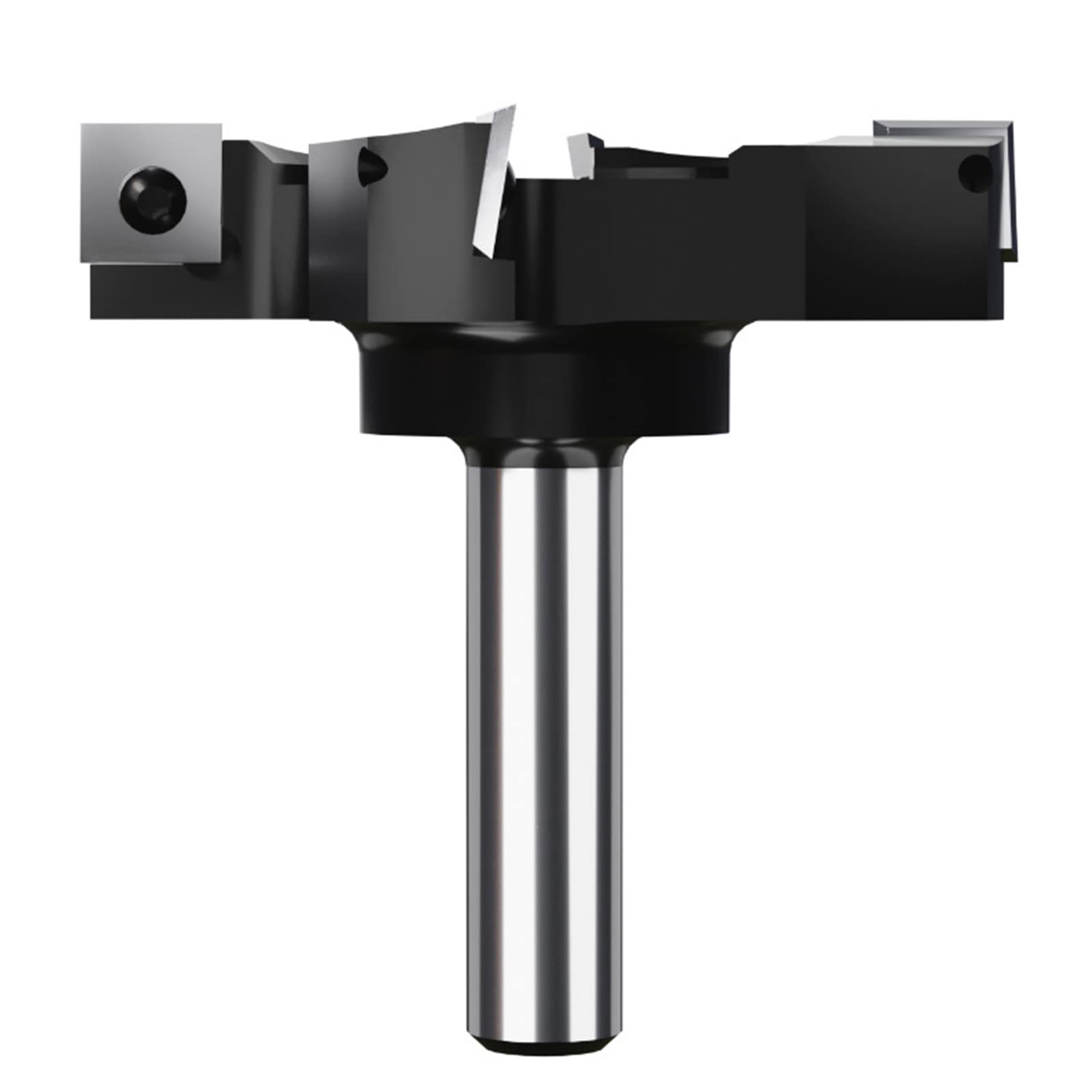 Fraiser Fresa Per Spianare Legno Massello Per Fresatrice Verticale Legno, Diametro 76Mm E Fresa Per Legno Gambo 12Mm, Con 4 Coltellini Intercambiabili in Metallo Duro 12X12mm,1/2" Shank
