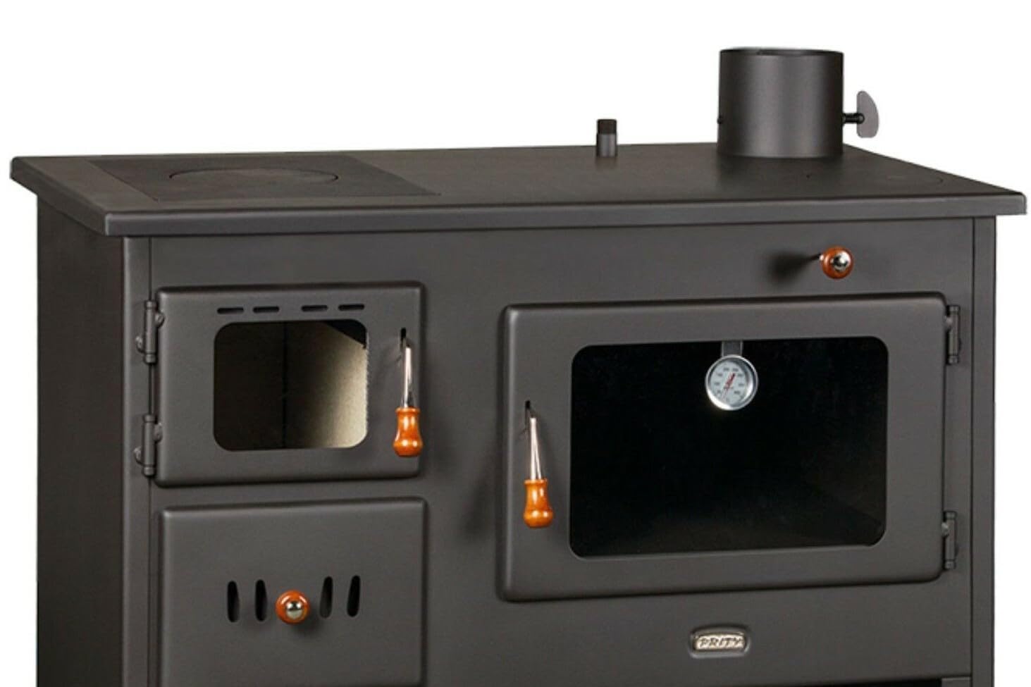 Kaminwelt Holzofen W12 16kW mit Wassertasche & Backofen