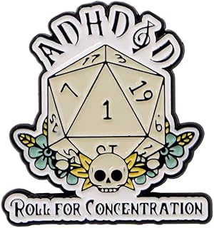 ADHD&D - Roll for Concentration Enamel Lapel Pin