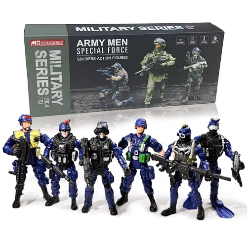 MQSTARSRISE Army Men Action Figures - Soldiers Toy Set for Boys Age 4-7, Military Playset with Weapons - Easter Gift or Birthday Gift