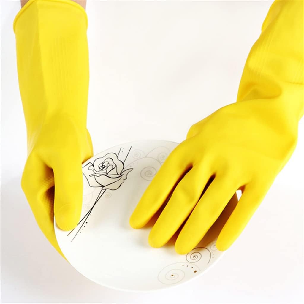 Long Sleeve Kitchen Antiskid Waterproof Household Glove Warm Dishwashing Dust Stop Cleaning Latex Rubber Gloves