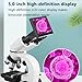 GSWWJG microscope,microscope for adults,Compound Binocular Microscope,High-Power Biological Microscope for Adults,with Slides Set & Phone Adapter,Electronic eyepiece,Display screen