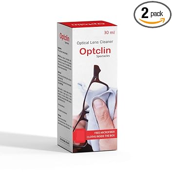 Optclin Optical Lens Cleaner and Spectacles Cleaner - 30ml (Pack of 2) for Home, Office & Car