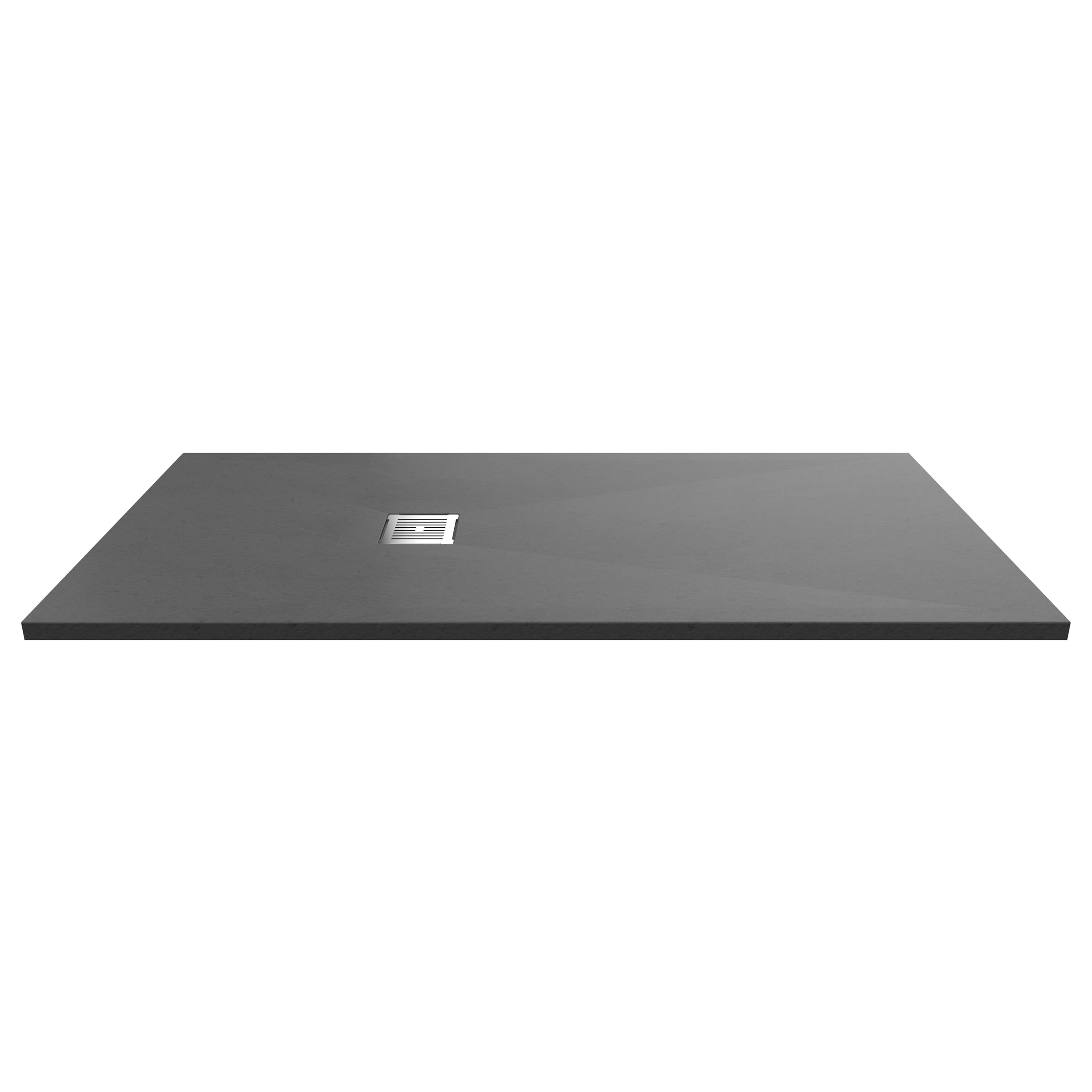 Balterley Grey 1700 X 800 Mm Rectangular Shower Tray, Slimline Shower Trays, Durable Stone Resin Base Trays For Bathroom Enclosure Cubicle, Central Waste Rectangular Tray For Wetroom Showers (Slate )