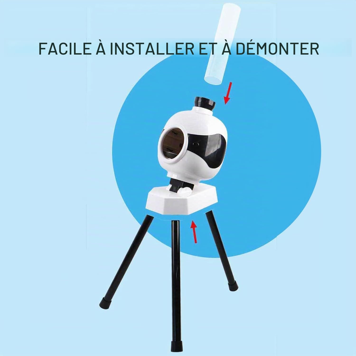 Machine à Servir Automatique pour Badminton, Robot Lanceur de Volants, Mode intérieur/extérieur, Lanceur de balles intégré pour Jardins/Parcs/pelouses
