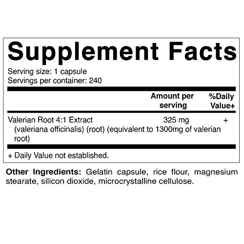 Vitamatic Valerian Root 1300 Mg 240 Capsules - 4X Concentrated Extract #TOP2