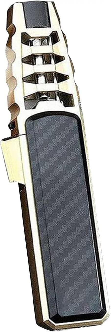 Butane Torch Lighter, Windproof Straight Torch Blue Flame Lighter, Turbine Jet Torch Lighter, Refillable Kitchen Cooking Torch Lighter with Safety Lock for BBQ, Baking(Gas Not Included) (Black+Gold)