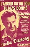  L\'AMOUR QU\'UN JOUR TU M\'AS DONNE partition pour le chant