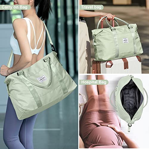 Weekender Bags For Women,Carry On Bag,Overnight Bag With Trolley Sleeve,Sports Tote Gym Bag,Travel Bag For Women.green #TOP2