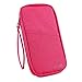 Produktbild Reisepass Tasche Reisepasshülle Ausweistasche mit Handschlaufe Reiseorganizer Verschleißfest Geräumig für Pass Kreditkarten Ausweise Reise 15 x 24 cm (Rose)