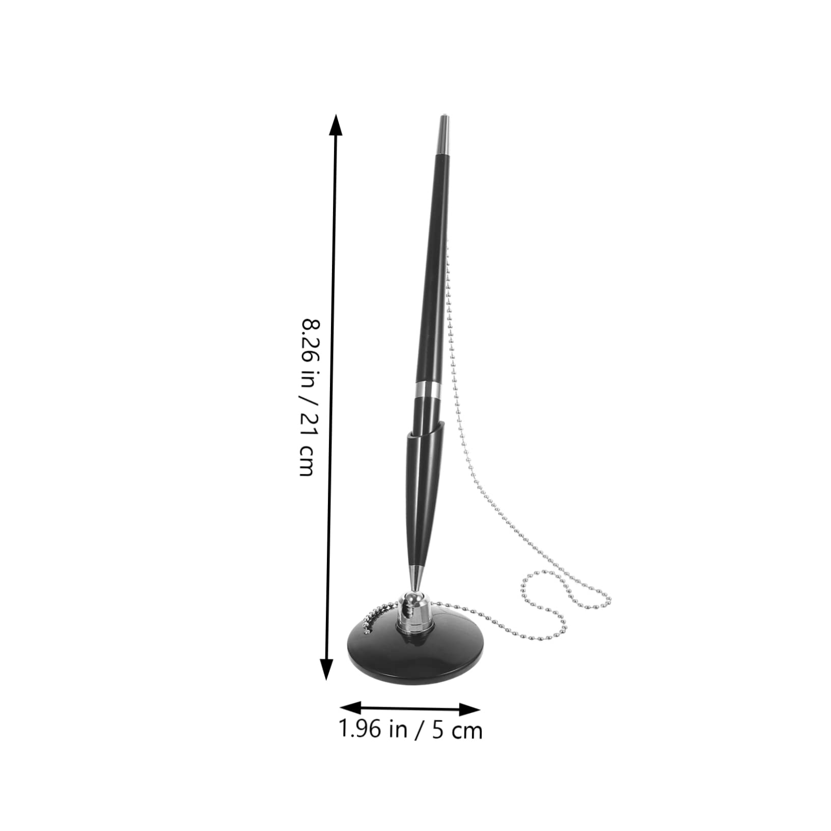 Ciieeo Pin-Stift Pin-Stift 3 Stück Dribbel Mit Kette Und Basis Dreh Business-Desktop-Kugelschreiber Zähler Gästebuch Die Kette Business-Signatur Design- Kunststoff