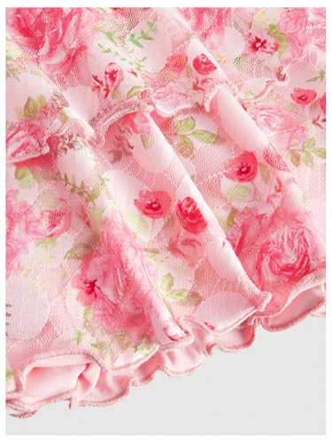 Women's Drawstring Bow Side Mini Skirts Tiered Layer Ruffle Elastic Waist Y2K Coquette Short Skirts3