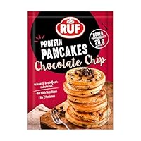 RUF Protein Pancakes Chocolate Chip mit herben Zartbitter Chocolate Chunks, schnell zubereitet, Power-Frühstück, hoher Proteingehalt, 1 x 150g-Beutel