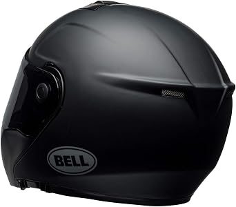 BELL SRT Modular Flip-Up Motorcycle Helmet - Matte Black, X-Small | Modular flip-up motorcycle helmet with Panovision Class 1 face shield, fiberglass shell, and Bluetooth speaker pockets