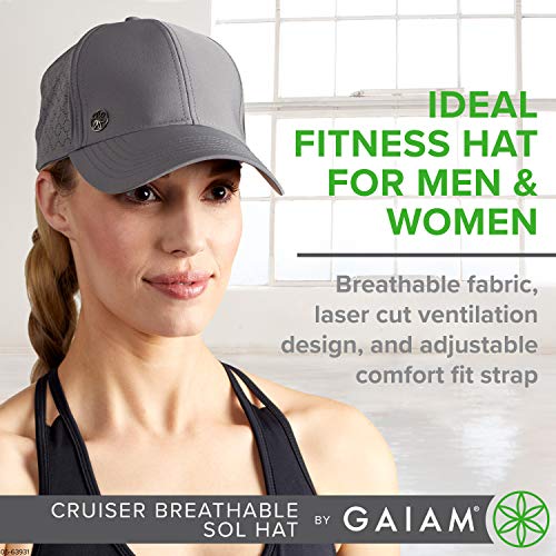 Image of Gaiam Cruiser Breathable Baseball Cap, Ponytail, Women | Lightweight & Breathable | Ponytail Hole | Adjustable Fit | Running, Hiking & Workouts | Women's Cap
