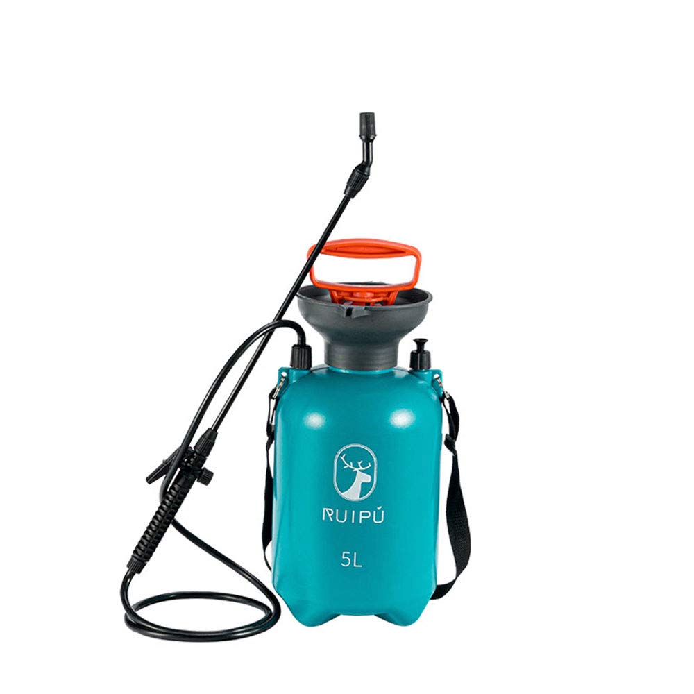 Vaporisateur plante,pulverisateur de jardin,Pulvérisateur à Pression bleu,5 Litres,La buse rotative peut ajuster librement l'effet de pulvérisation,Avec bandoulière et valve réglables sans effort
