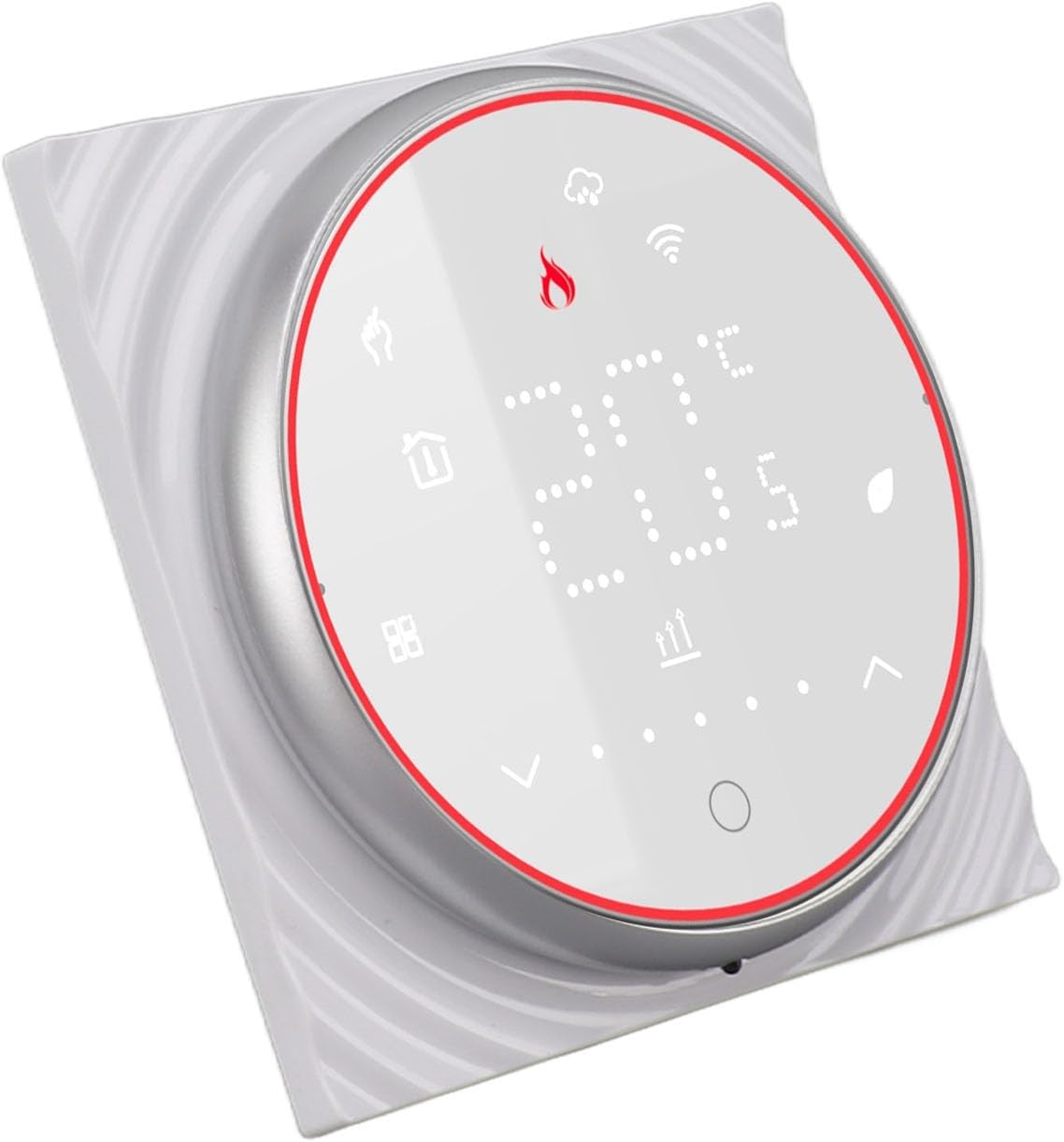 WALFRONT Smart Thermostat, Programmable Embedded Panel with Touchscreen, Accurate Temperature Control for Home and Office (White)