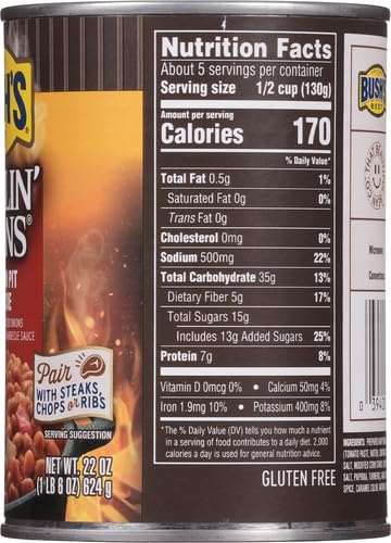 Miniatura 10 de Bush's Southern Pit Grillin' Frijoles enlatados para asar (paquete de 1), proteína a base de plantas, buena fuente de fibra, vegetariana, baja en