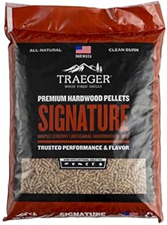 Traeger Grills Signature Blend 100% All-Natural Wood Pellets for Smokers and Pellet Grills, BBQ, Bake, Roast, and Grill, 20 lb. Bag