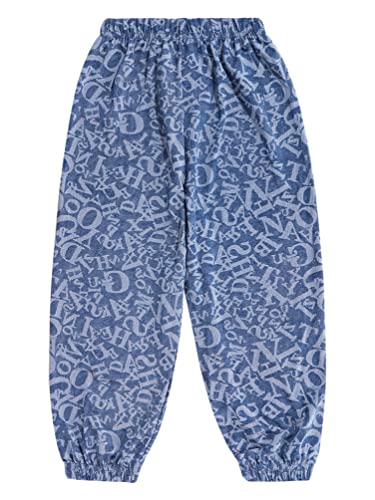 Kids Girls Loose Fit Casual Sport Pants Workout Denim Bloomers Running Jogging Trosuers Sportswear4