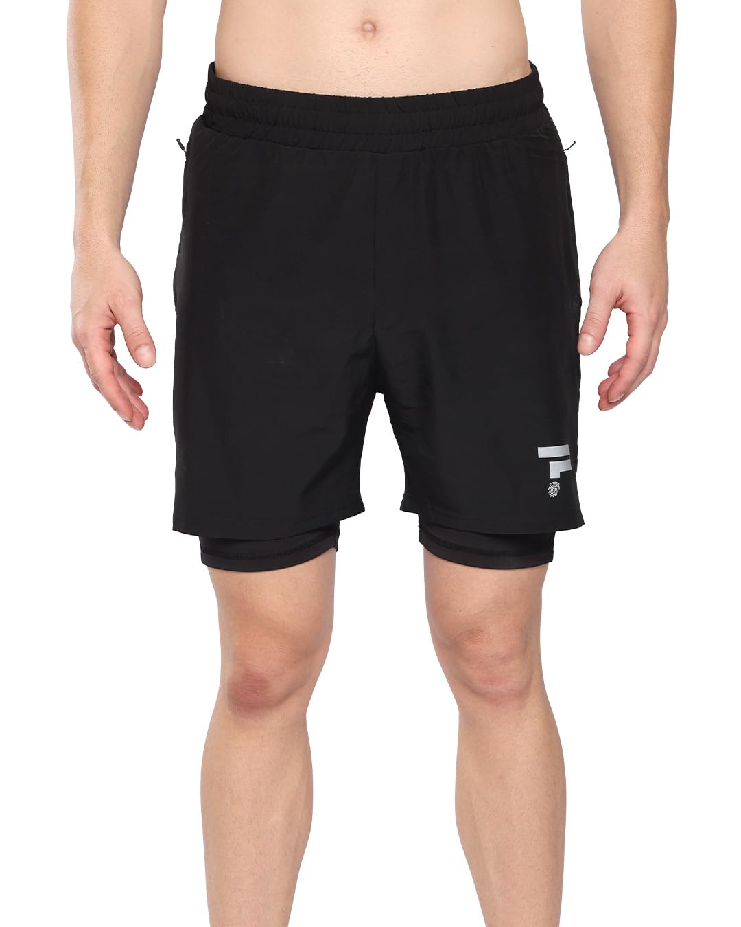 Men's Velocity 2-in-1 Shorts | 200g, Compression Liner, 5 Pockets, Sweat Wicking, Anti-Chafing | Classic Athletic Fit, Phantom Black-image-9