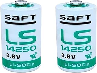 BUCADU (2-Pack) LS14250 1/2 AA 3.6V 1200mAh Lithium Battery Replace for LS14250 Size C High Capacity Battery