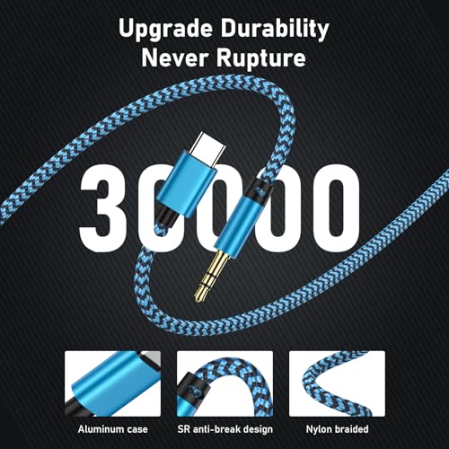 Vifigen Usb C To 3.5Mm Audio Adapter 3Ft For Iphone 16 15 Pro Max/15 Pro/15 Plus,Samsung Galaxy S24 Ultra A15 5G A55 A54 A35 S23 S22 S21,Type C To 3.5Mm Aux Cord Headphone Adapter Car Jack Cable For Pixel 9 thumb #3
