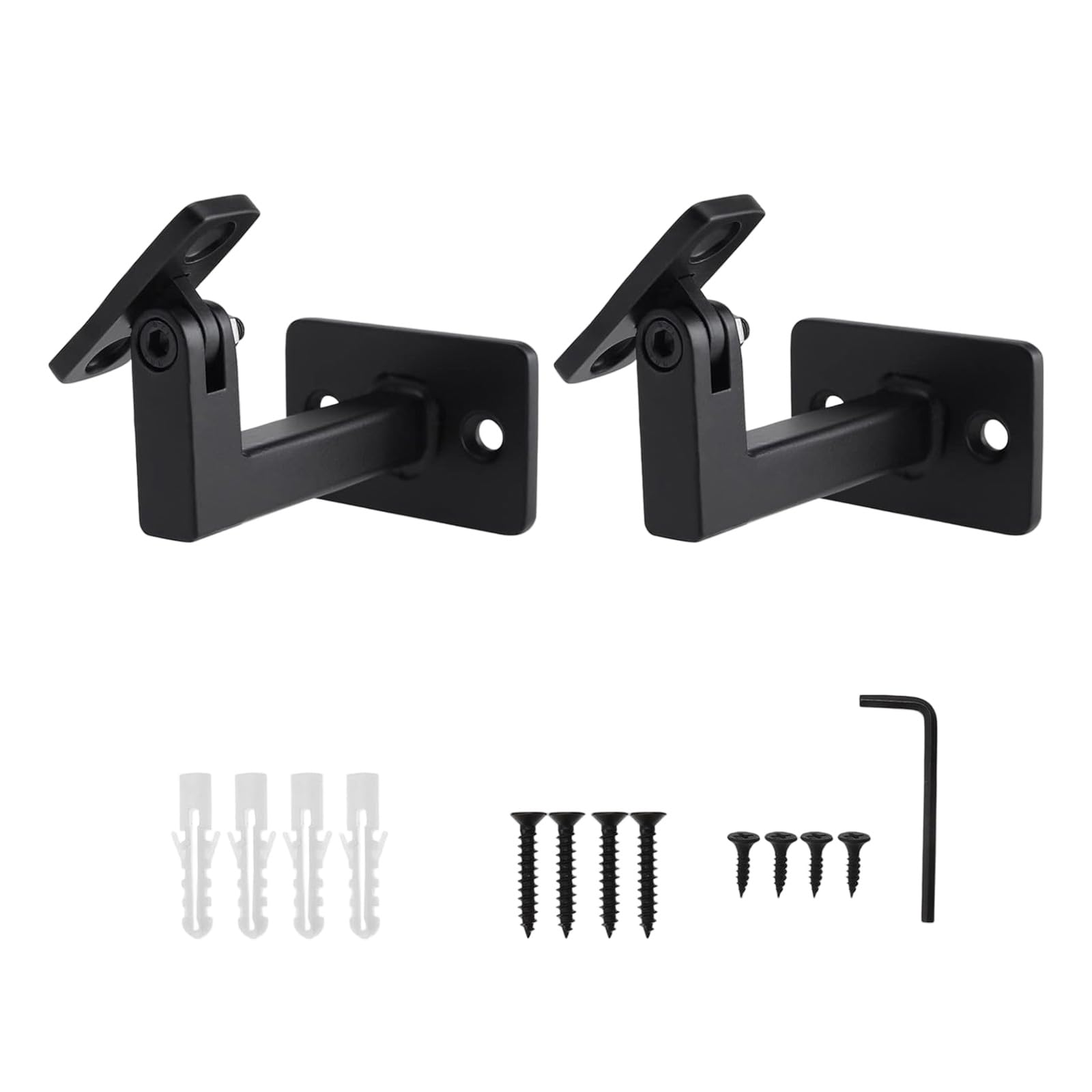 Handrail Bracket L Shape Swivels Wall Mounted with Hardware for Stairs Home Corridors
