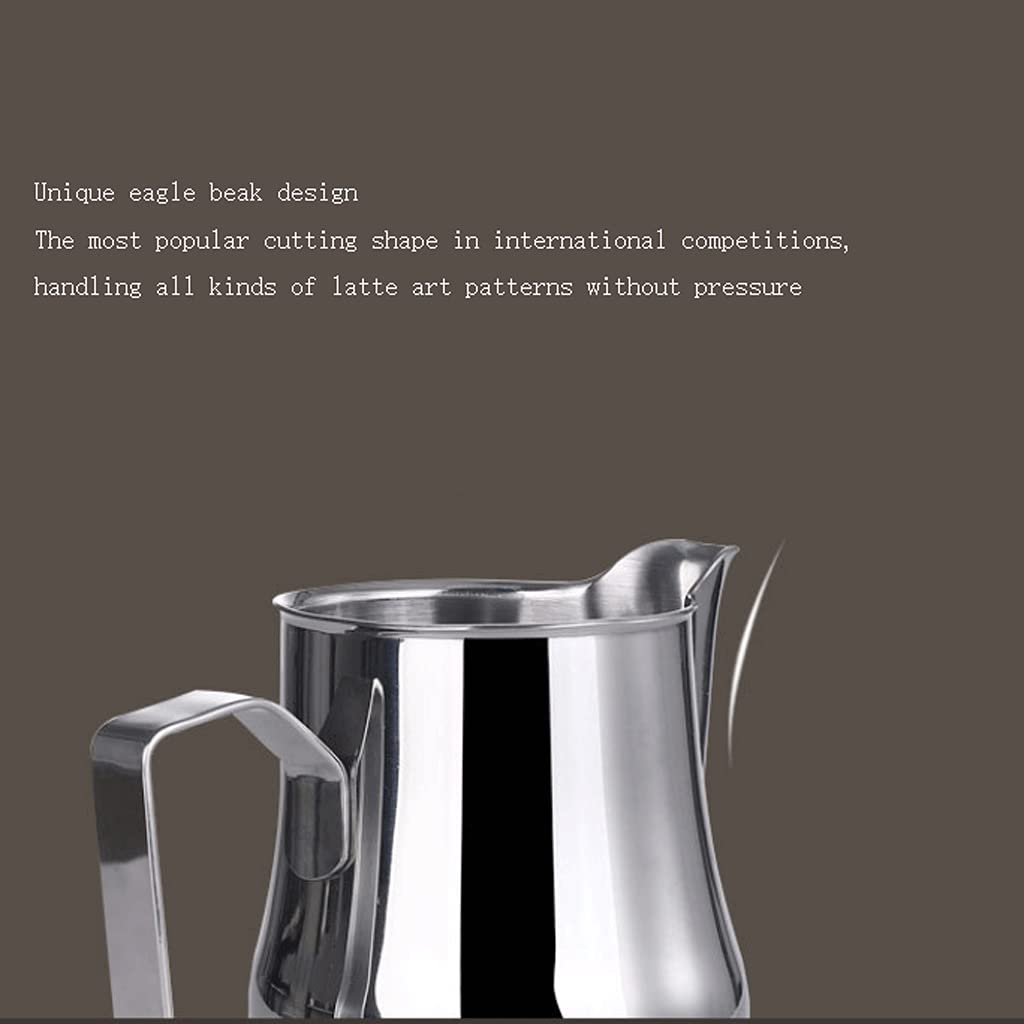 Dzbanek do spieniania mleka Duża pojemność Milk Frothing Dzbak Ze Stali Nierdzewnej Pożuter Kawa Espresso Maszyna Akcesoria Latte Art Barista Tools Poręczny (Rozmiar : 550ml)