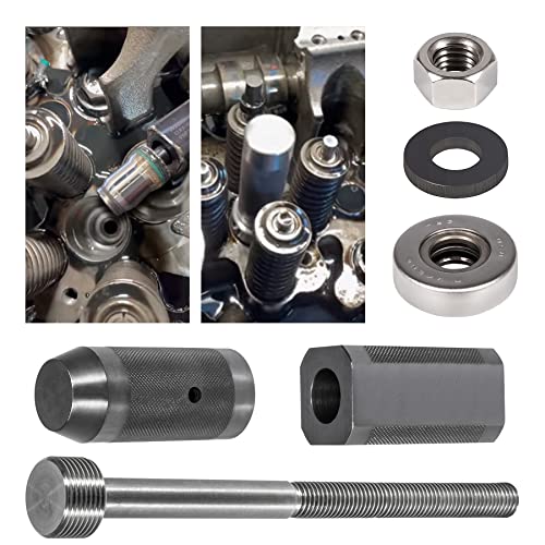 9U-6891 Injector Sleeve Cup Remover & Installer Tool 6pcs Kit Compatible with CAT Caterpillar 3406E C10 C12 C15 C16 C18 Engine Heavy Duty Steel Tools