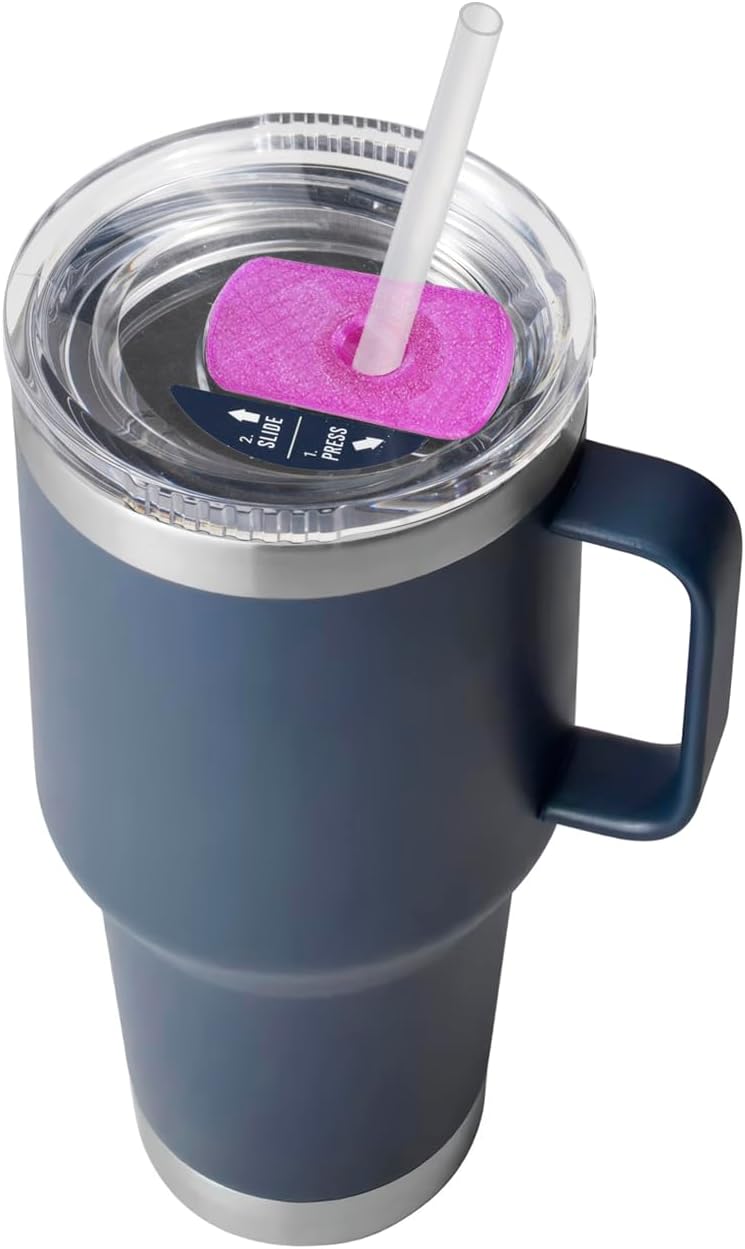 MOTAIN Straw Lid Attachment Compatible With Yeti Tumber Magslider/Stronghold Lid,Straw Cover Accessories For 20/30 Oz Tumber(Purple) - Image 6