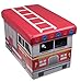 Fire Truck Collapsible Storage Organizer by Clever Creations | Storage Box Folding Storage Ottoman for Your Bedroom | Perfect Size Storage Chest for Books, Shoes & Games