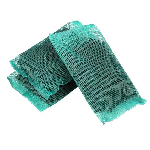 Medios de filtro de carbono activado y activado multifuncional con bolsas de malla fina carbón granulado para acuario de pisos (3 bolsas netas)