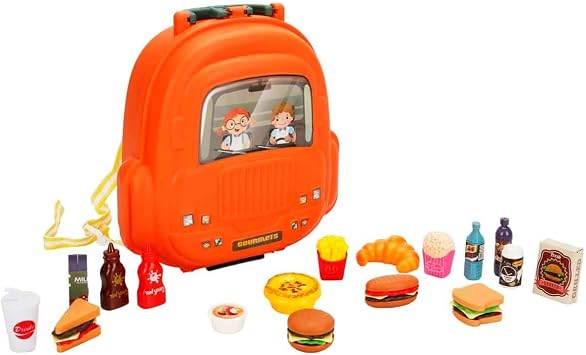Little Chef Kitchen Set Hamburger Game Set with Backpack