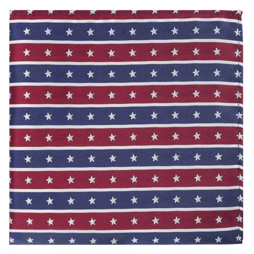 Image of KissTies Mens Pocket Square Silk Hanky The USA Pattern Handkerchief