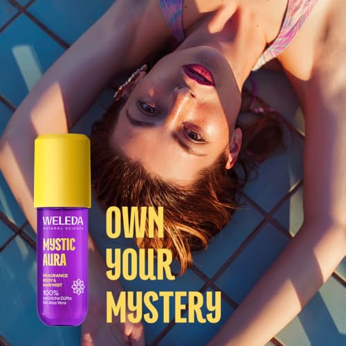 WELEDA Fragrance Body & Hair Mist Mystic Aura - Natural Cosmetics Body Spray/Body Spray with Orange, Orchid, Patchouli & Amber Fragrance Refreshes Skin & Hair (Vegan, 95 ml)