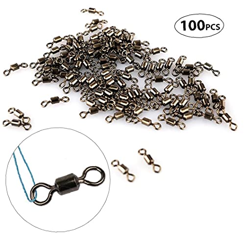 Angelausrüstung Steckverbinder, Hookline Kugellagerwirbel Clips Anschlusssperre Heavy Duty Zubehör 100pcs Angeln - Image 6