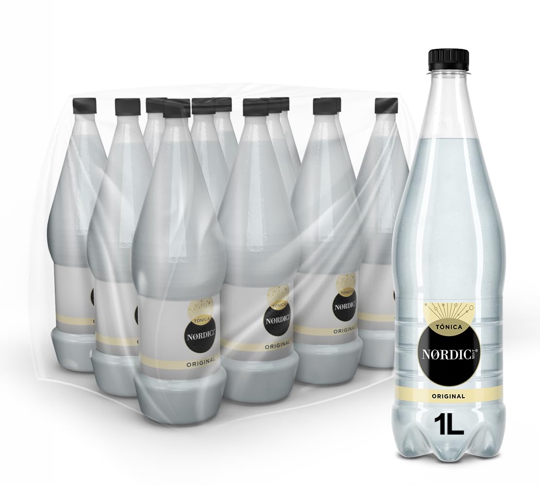 Nordic Mist Original, Tónica Refrescante - Pack de 12 Botellas de 1L