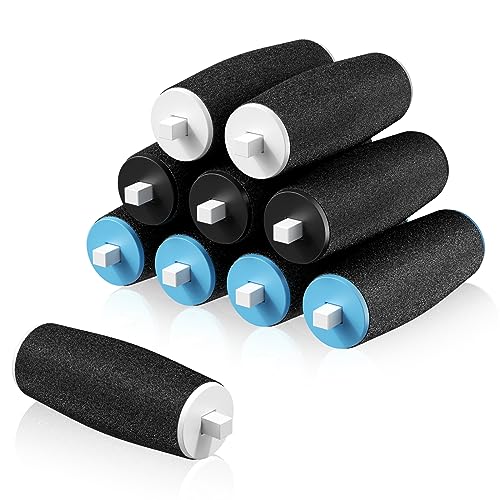 Magrimaxio 10 Piezas Rodillo para Lima, Rodillos de Repuesto 3 Tipos de Rugosidad, Recambio para Lima Electrico Velvet Smooth, Rodillos de Recambio para Set Pedicura Quita Durezas Callos(Accesorios)