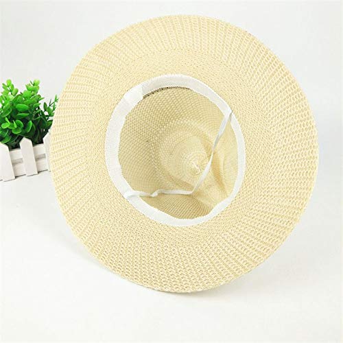 Fedora Hats for Men Straw Hat Summer Beach Hat Sun Hat for Holiday Traveling Hat, Grey